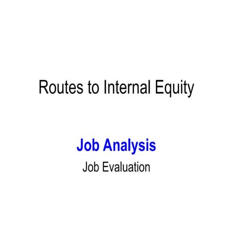 Job Evaluation ppt HRM business students