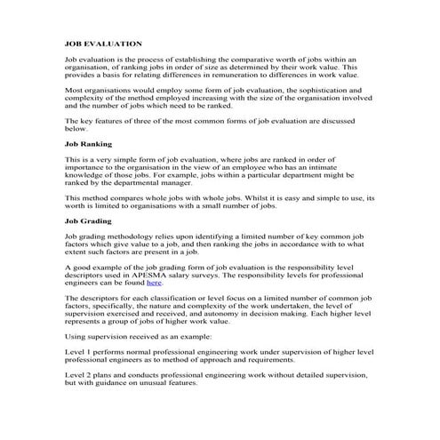 Job evaluation hay vs mercer