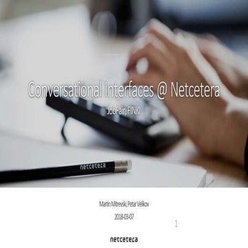 Conversational Interfaces @ Netcetera