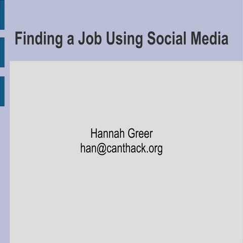 Job hunting using social media