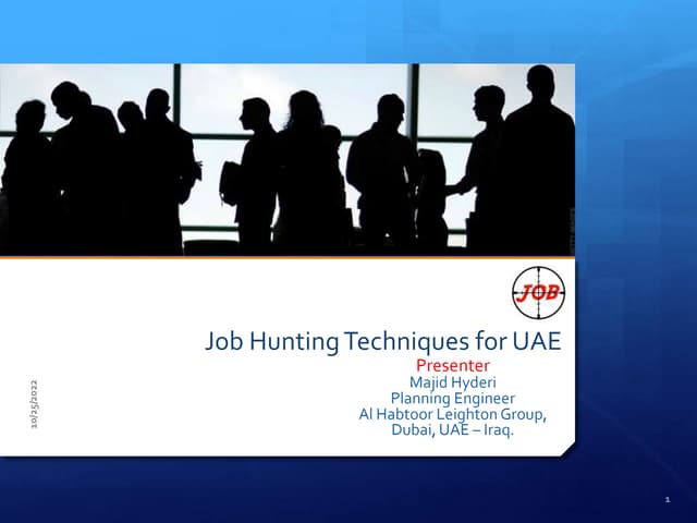Job Hunting Techniques for UAE pptx Job Search Careers Job Hunting Techniques for UAE pptx Job Search Careers