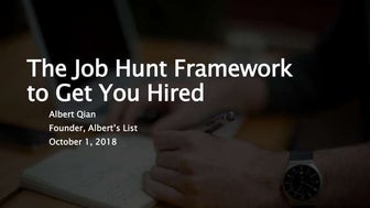 The Job Hunt Framework that Gets You Hired