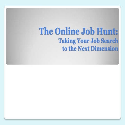Job hunt sample presentation