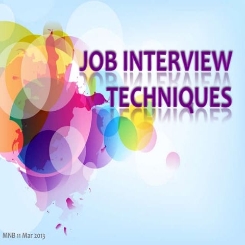 Job Interview Techniques
