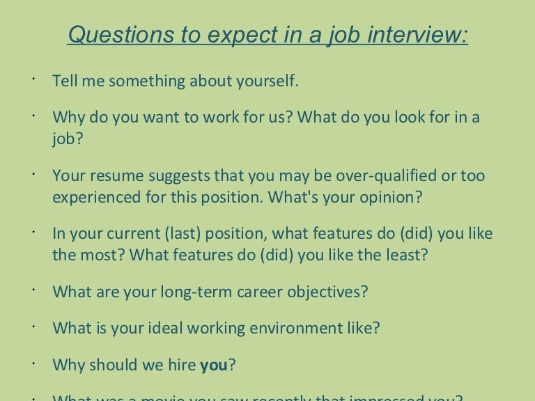 job interview questions
