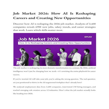 Job Market 2026: How AI Is Reshaping Careers and Creating New Opportunities
