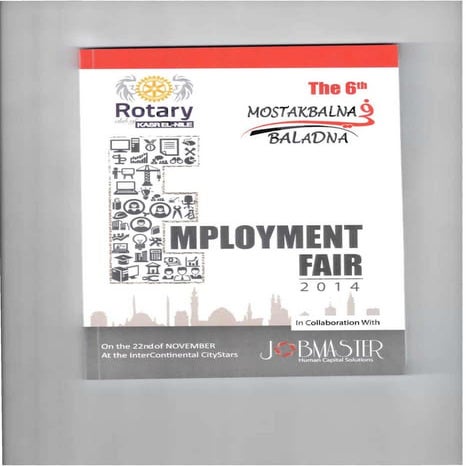 Job Master Rotary Job Fair Booklet - Mostakbalna fee Baladna 2014 | PDF