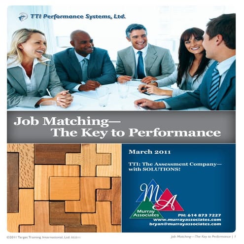 Job Matching - Key to Performance