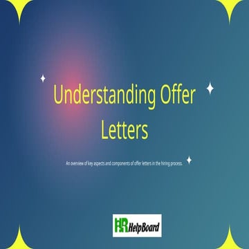 Job Offer Letter Format, Job Offer Letter | PPTX