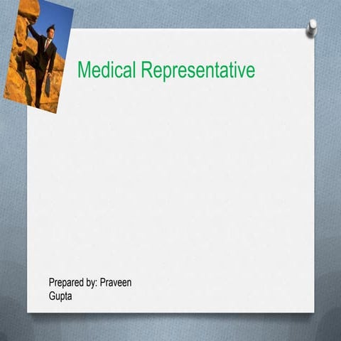 Qualities of a good Medical Representative | PPTX