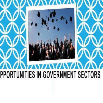 Job opportunities in govt sectors