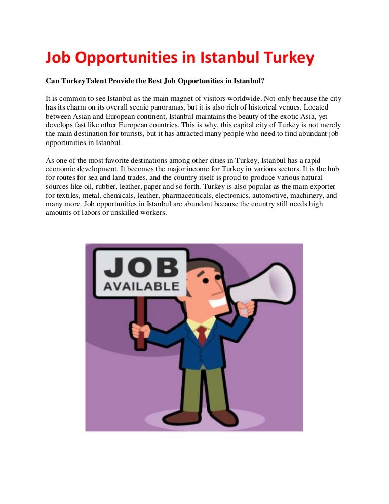 Jobs in istanbul turkey