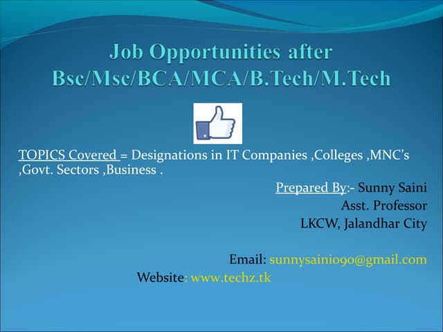 Job Opportunity
