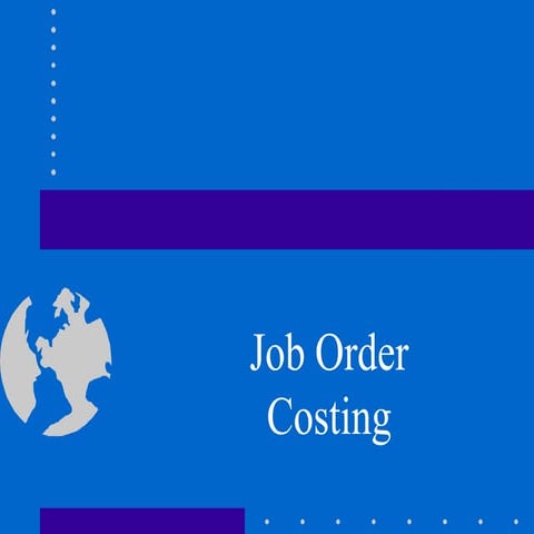 Job order costing