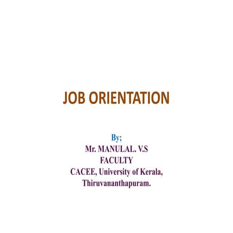 Job orientation