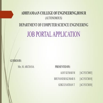 Job portal Application 