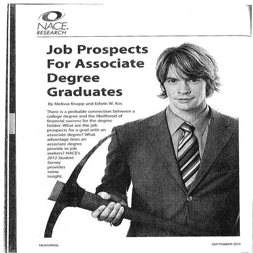 Job prospects for asso degree grads 2012