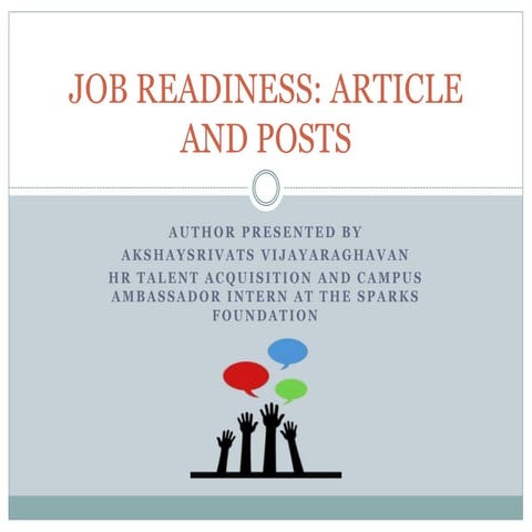 Job readiness