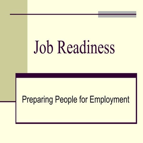 Job Readiness Presenatation