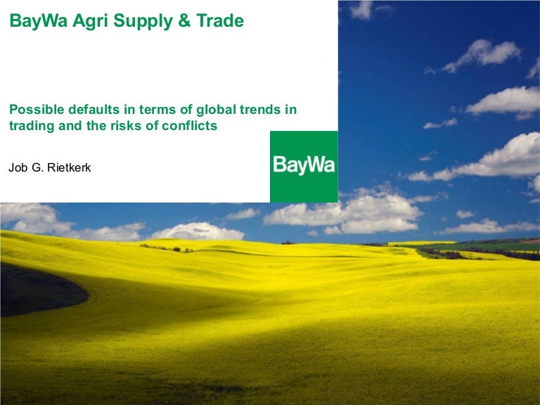 Possible Defaults In Terms Of Global Trends In Trading And The Risks