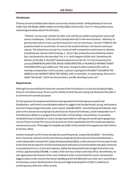 Upload --exploring script formats and conventions. unit 19 | DOCX