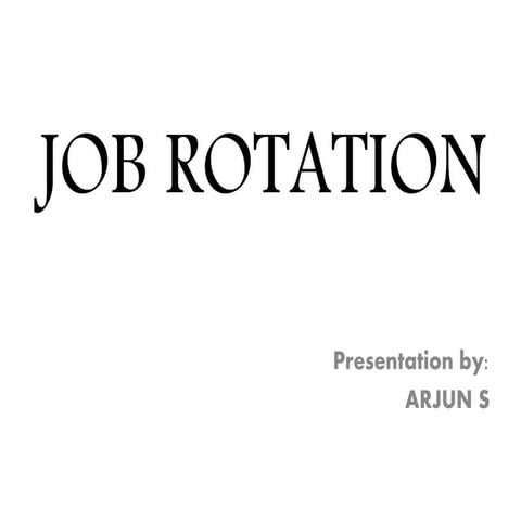 Job rotation | PPTX
