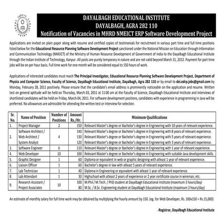 Jobs at-dayalbagh-educational-institute-dayalbagh-ed rp-advertisement-februar...