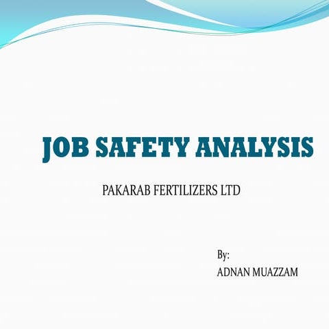 Job Safety Analysis Training