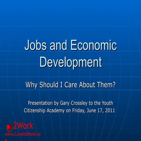 Jobs And Economic Development2011