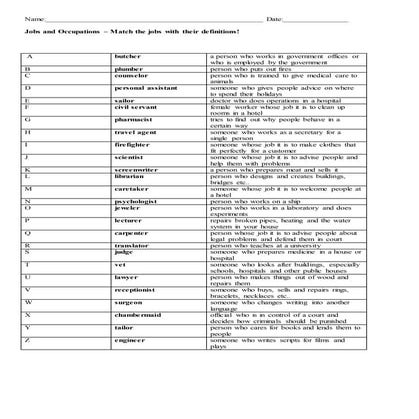 Describing Jobs | PPT