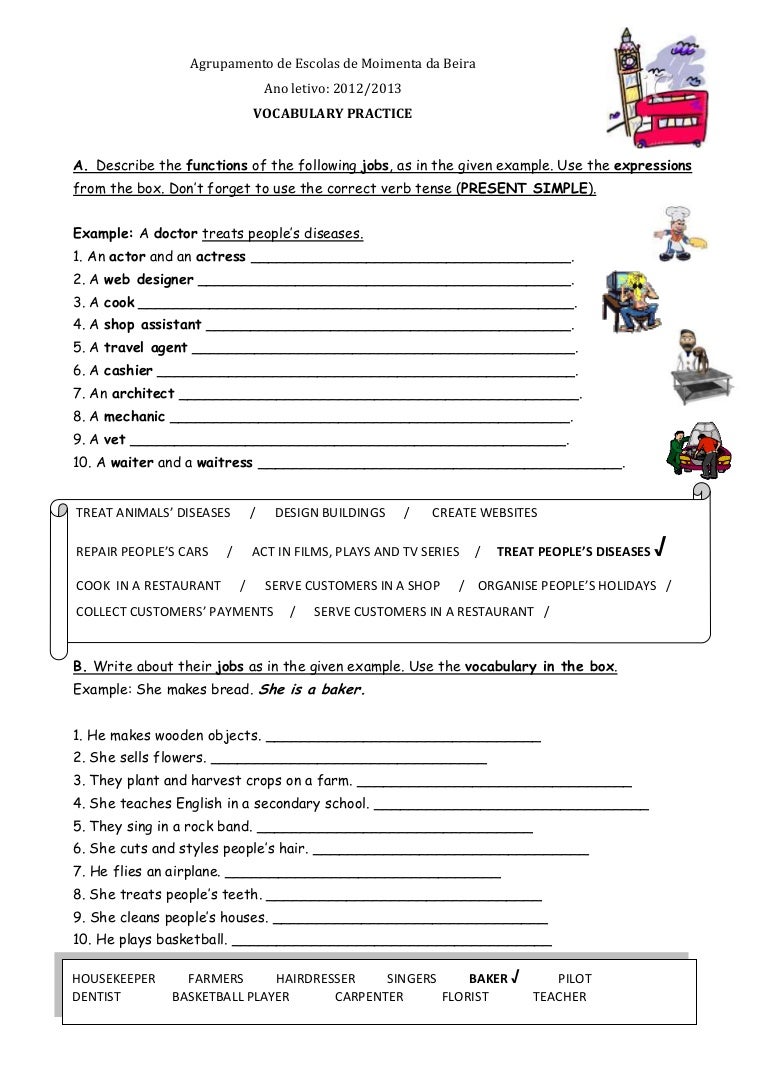 vocabulary practice worksheets