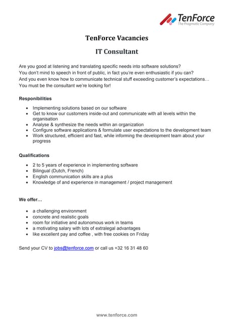 Jobs consultant