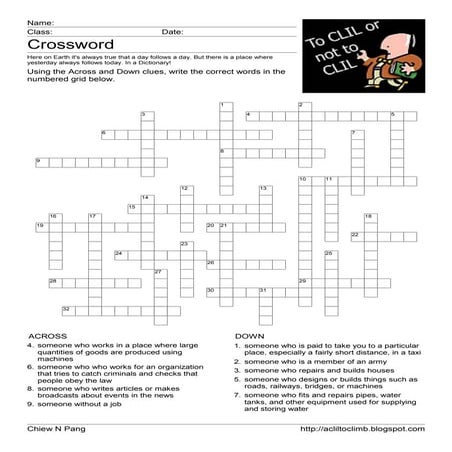 Jobs Crossword
