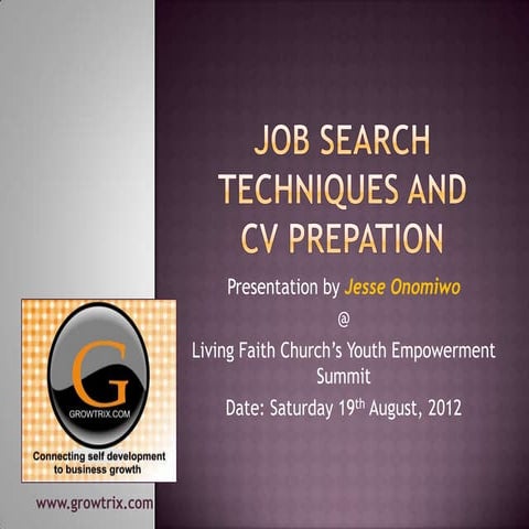 Job search lecture slide