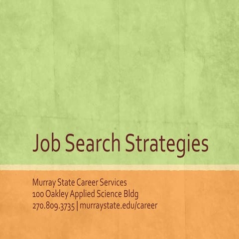 Job Search Strategies