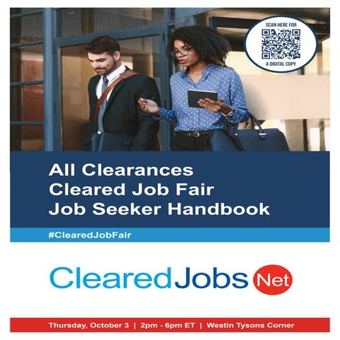 Cleared Job Fair Handbook | October 3, 2024