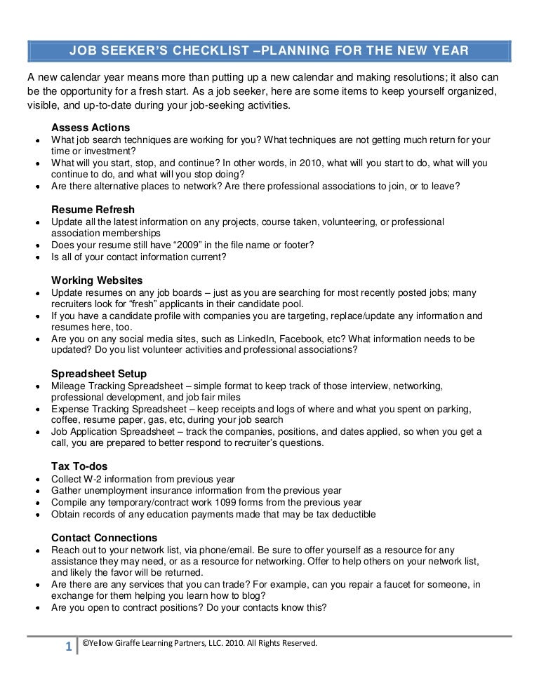 activities for job seekers