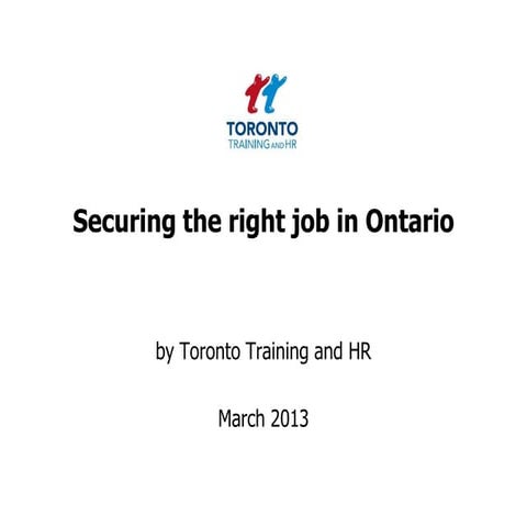 Job seekers and job hunting March 2013