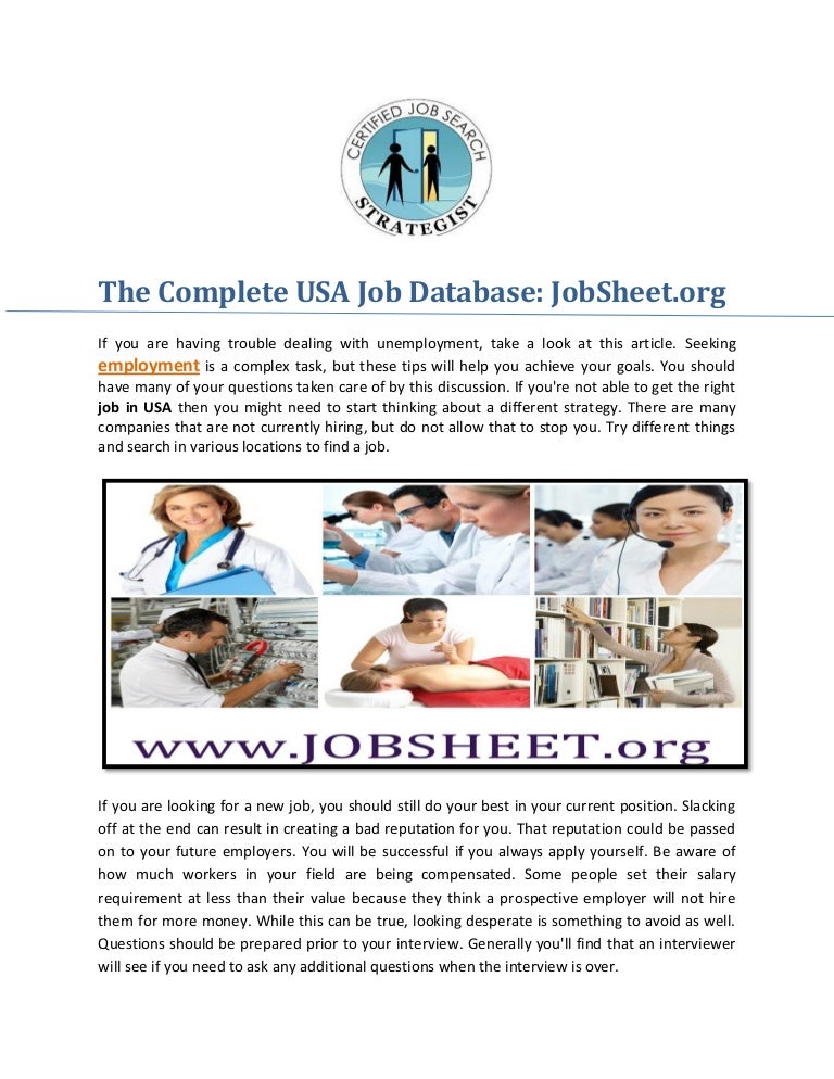 Find Best and High Paying jobs in USA