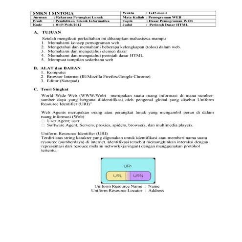 Jobsheet Pemrograman 