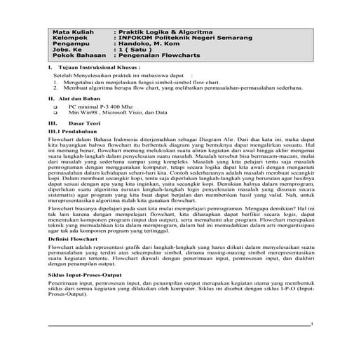 Jobsheet algoritma dan pemrograman 01