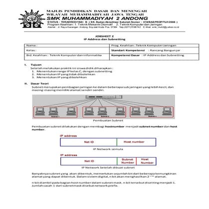 Jobsheet subnetting 1