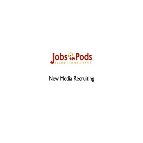 Jobs in pods