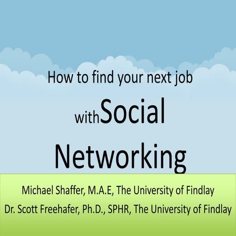 Find Your Next Job With Social Networking