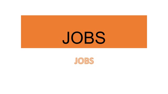 Jobs ppt