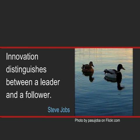 Quote on Innovation--Steve Jobs