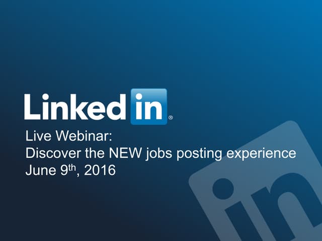 Discover the NEW jobs posting exper...