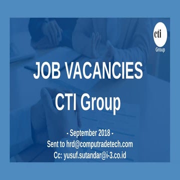 Job vacancies cti group