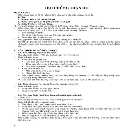 Hội chứng thận hư