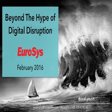 Jo caudron Digital Transformation event 29 feb 2016 - EuroSys